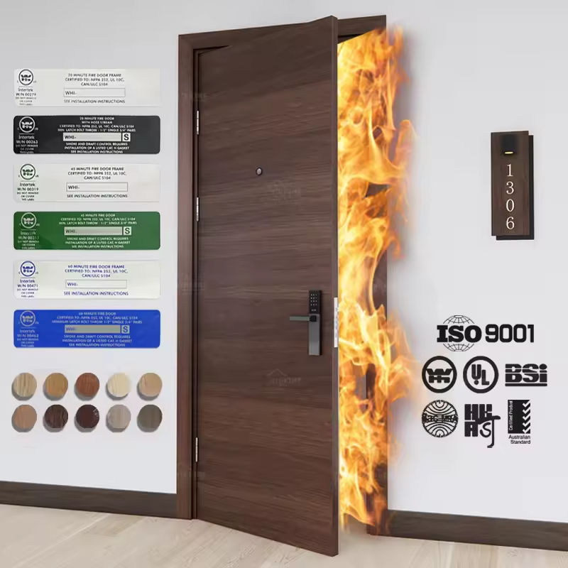Fireproof wooden door
